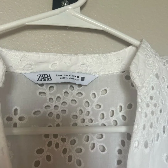 Zara white summer dress - Picture 3 of 4